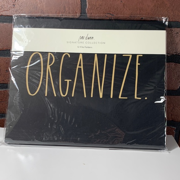 Rae Dunn Other - NWT Rae Dunn 12 File Folders ORGANIZE SAVE FILE Black color